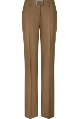 Dolce & Gabbana Logo-plaque straight-leg trousers