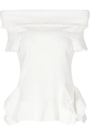 GOEN.J Off-shoulder cotton-blend top