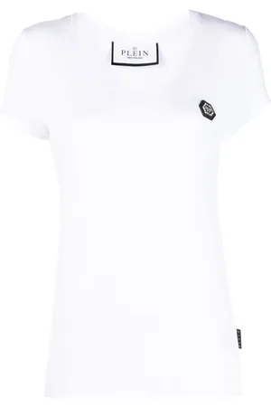 Philipp Plein Logo-patch V-neck T-shirt