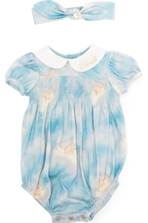 Roberto Cavalli Graphic-print cotton babygrow set
