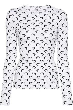 Marine Serre Crescent Moon-print T-shirt