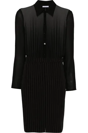Patrizia Pepe Pinstriped midi shirt dress