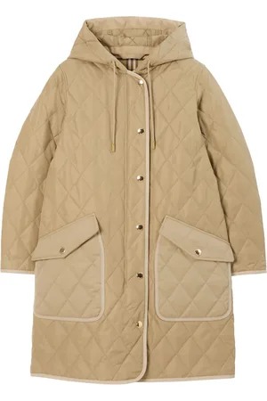 Burberry Diamond-quilted hooded parka coat