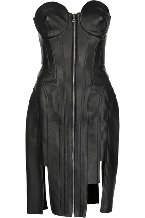 Natasha Zinko Leather corset cone dress