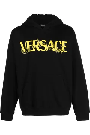 VERSACE Logo-print cotton hoodie