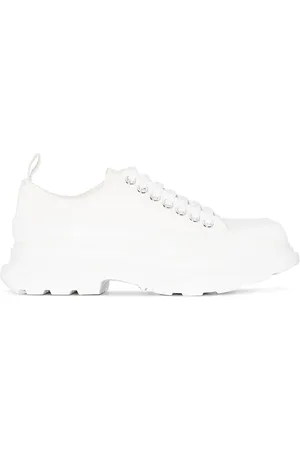 Alexander McQueen Round-toe cotton sneakers