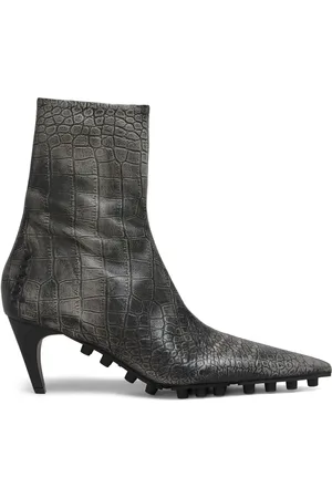 Marni Spike crocodile-effect leather boots
