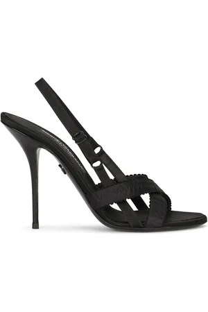 Dolce & Gabbana 105mm crossover-strap satin sandals