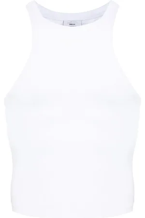 Vetements Logo-embroidered ribbed tank top