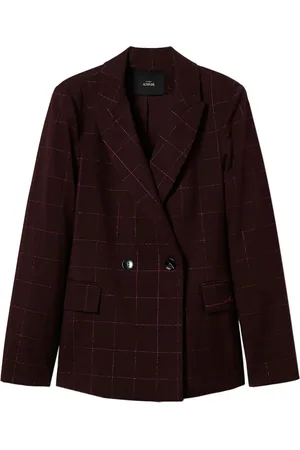 Twin-Set Check pattern double-breasted blazer