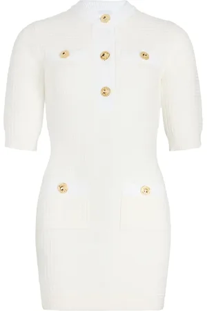 Patou Waffle-knit cotton mini dress