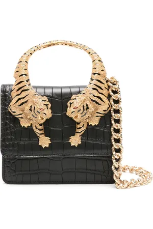 Roberto Cavalli Medium Roar leather tote bag