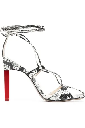 The Attico Adele 105mm snakeskin-print sandals
