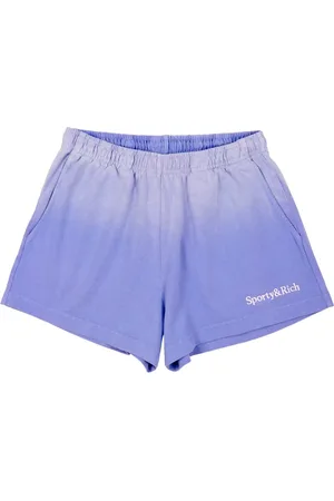 Sporty & Rich Serif Logo Disco Shorts - Dip Dye