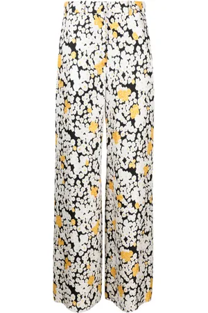 Lanvin Floral wide-leg trousers