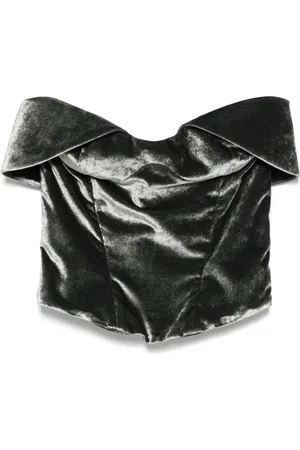 MUGLER Velvet corset top