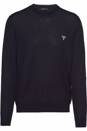 Prada Logo-embroidered wool jumper