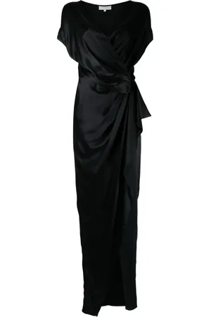 Michelle Mason Wrap drape-detail gown dress