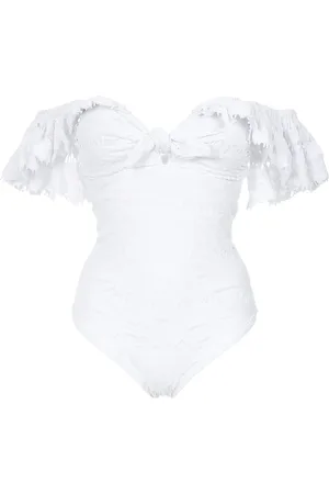 AMIR SLAMA Texture ruffled swimsuit