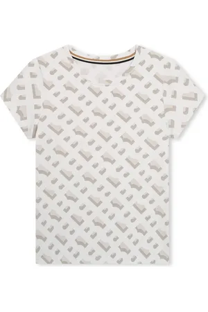 HUGO BOSS Monogram-print jersey T-shirt