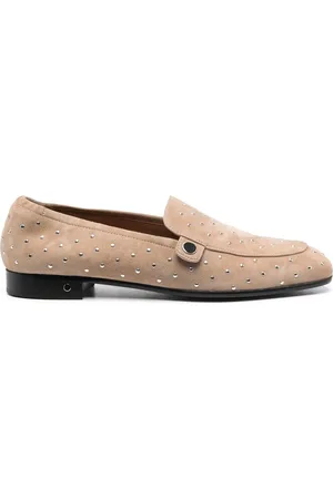 LAURENCE DACADE Rhinestone-embellished suede loafers