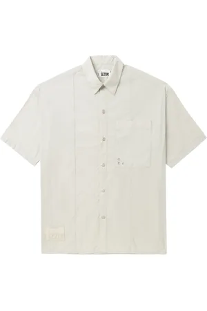 Izzue Logo-appliqu?? panelled shirt