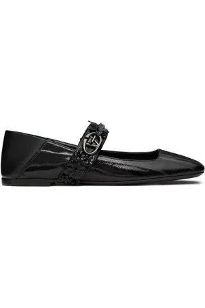 VALENTINO GARAVANI Floral-appliqu?? ballerinas