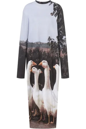 Moschino Goose-motif midi dress