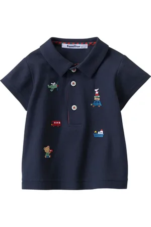 Familiar Motif-embroidered cotton polo shirt