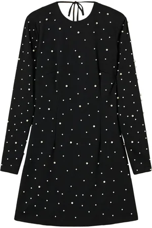 Twin-Set Pearl-detailing mini dress