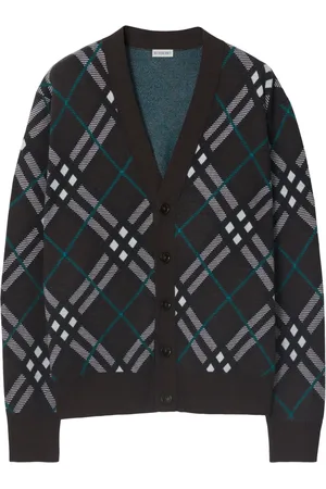 Burberry Check-print V-neck cardigan