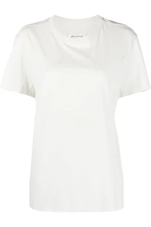 Maison Margiela Numbers-embroidered cotton T-shirt