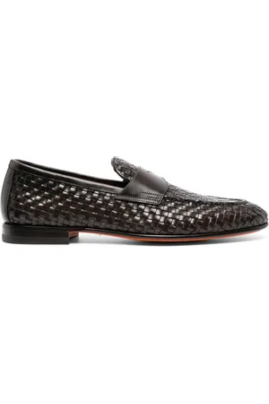santoni Interwoven-design loafers