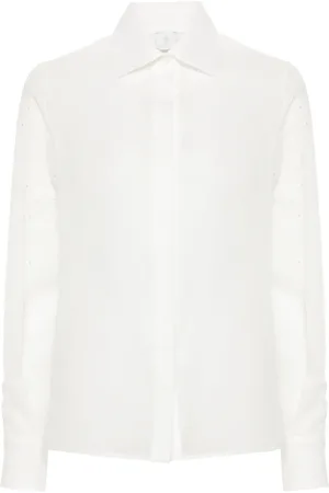 ELEVENTY Embroidered semi-sheer shirt