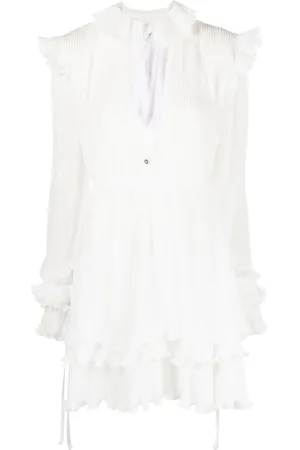 Philipp Plein Ruffled pliss?? midi dress