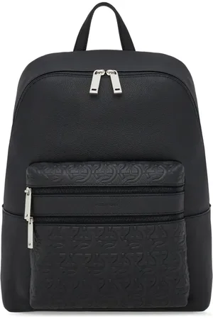 Salvatore Ferragamo Embossed-logo leather backpack