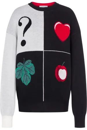 Moschino Graphic intarsia virgin wool jumper