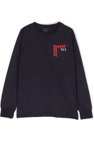FAY Logo-print long-sleeve T-shirt
