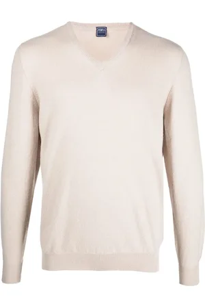 FEDELI V-neck cashmere jumper