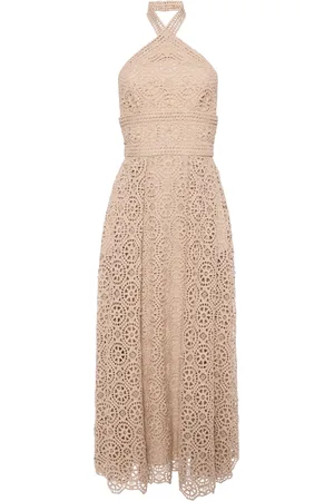 Elie saab Macram?? halterneck maxi dress
