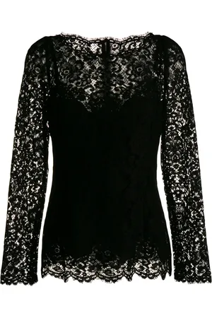 Dolce & Gabbana Cordonetto-lace long-sleeve T-shirt