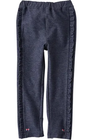 Familiar Straight-leg ruffled trousers