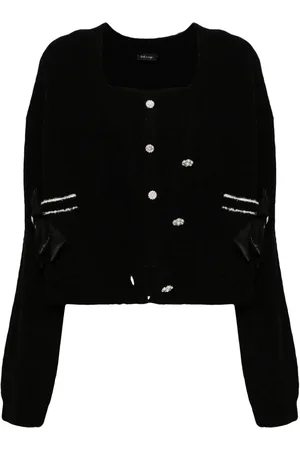 tout a coup Rhinestone-embellished layered cardigan
