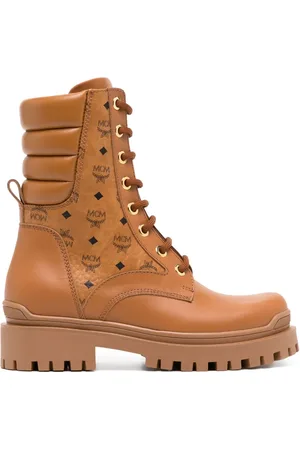 MCM Monogram ankle leather boots