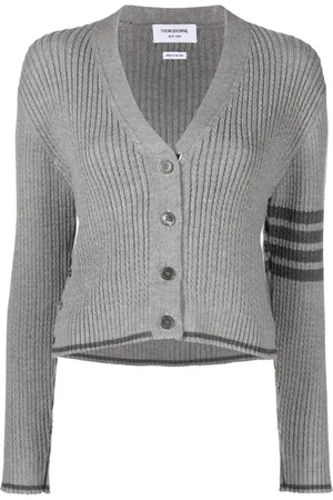 Thom Browne Cropped cable-knit cardigan