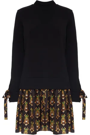 La DoubleJ Sporty graphic-print layered minidress