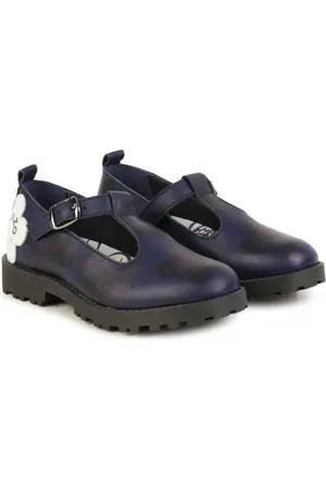 Kenzo Logo-print leather ballerina shoes