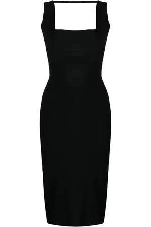 Boyarovskaya Square-neck knitted midi dress
