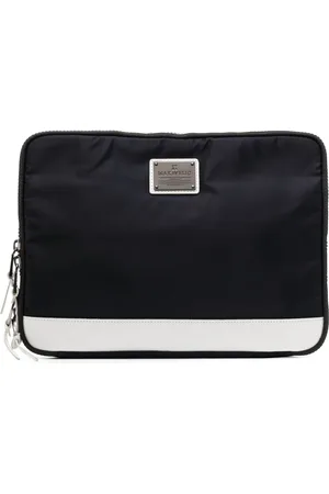 Makavelic Logo plaque zip-around laptop bag