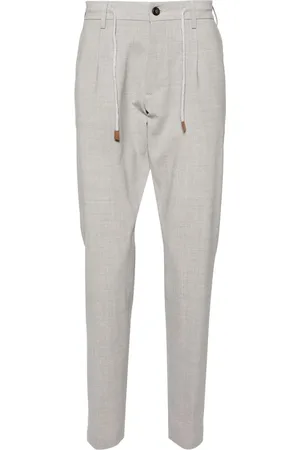ELEVENTY Drawstring-waist tapered trousers